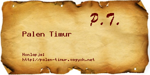 Palen Timur névjegykártya